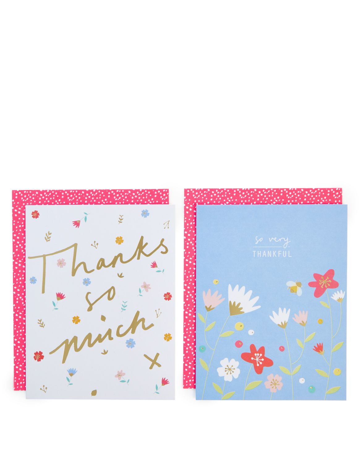 Pack of 8 Bright Floral Thank You Cards