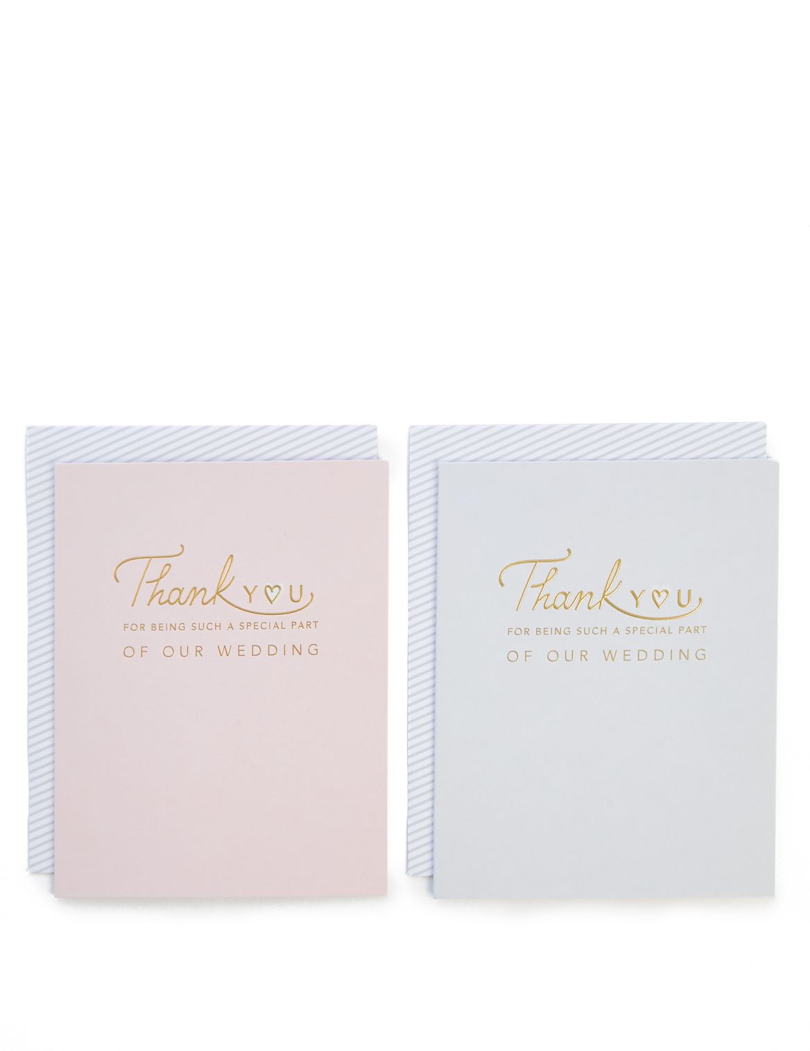 Pack of 8 Wedding Thank You Cards