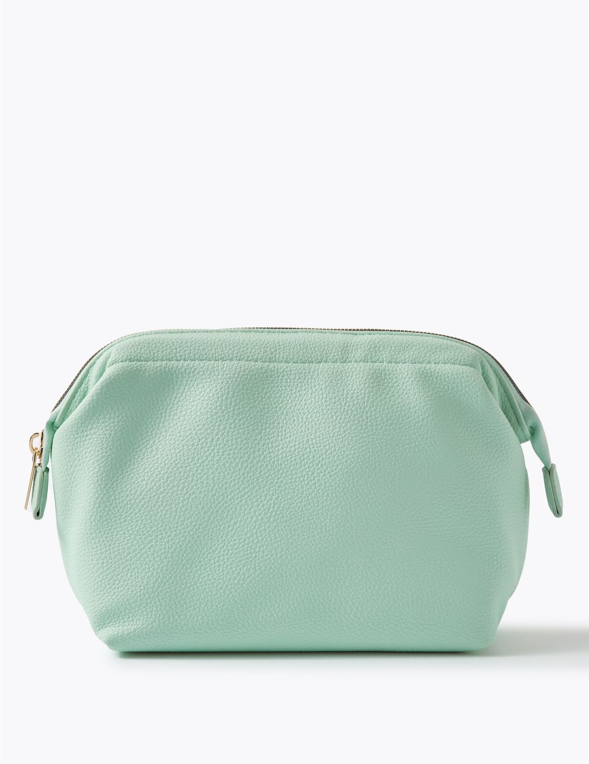 Faux Leather Make-Up Bag green