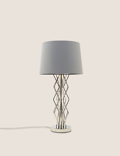 M&S Collection Contemporary Table Lamp - 1Size - White, White