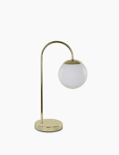 M&S Collection Opal Globe Table Lamp - 1Size - White, White
