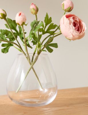 M&S Small Teardrop Vase - Clear, Clear