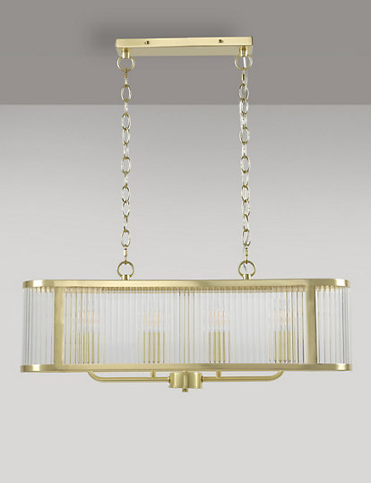M&S Collection Monroe Bar Pendant Light - 1Size - Antique Brass, Antique Brass