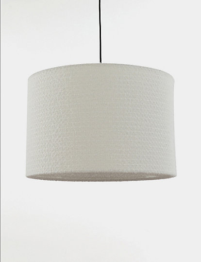 M&S Collection Boucle Lamp Shade - 1Size - Cream, Cream