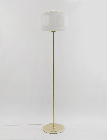 M&S Collection Amelia Floor Lamp - 1Size - Antique Brass, Antique Brass