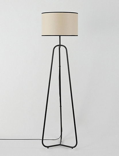 M&S Collection Dylan Tripod Floor Lamp - 1Size - Black, Black