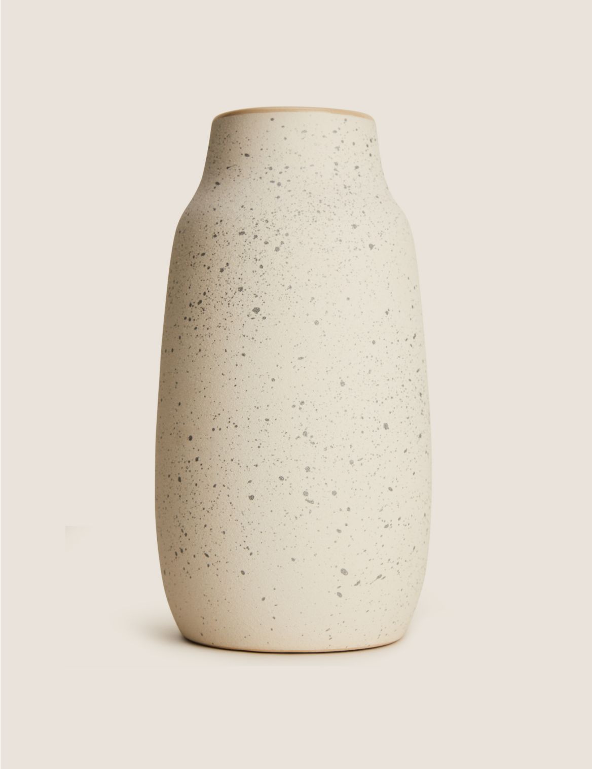 Tall Splatter Cylinder Vase white