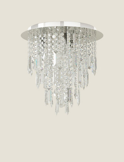 M&S Collection Glamour Beaded Flush Light - 1Size