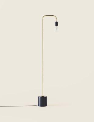 M&S Exposed Bulb Curved Floor Lamp