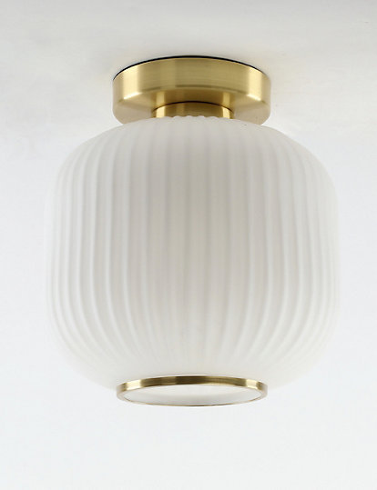 M&S Collection Amelia Flush Ceiling Light - 1Size - Grey, Grey