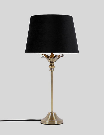 M&S Collection Palm Table Lamp - 1Size - Antique Brass, Antique Brass