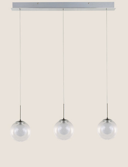 M&S Collection Dual Orbs Pendant Light - 1Size - Clear, Clear