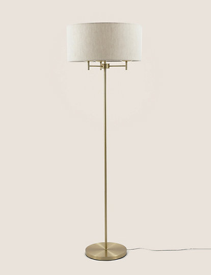 m&s collection fleur floor lamp - 1size - grey mix, grey mix