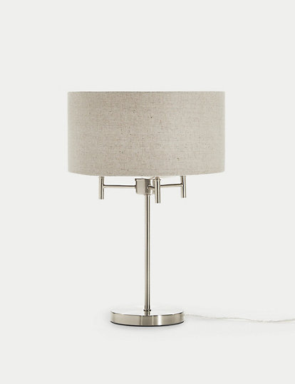 M&S Collection Fleur Table Lamp - 1Size - Antique Brass, Antique Brass