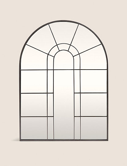 M&S Collection Manhattan Arch Window Mirror - 1Size - Black Mix, Black Mix