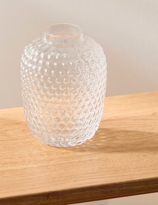M&S Small Bobble Vase - Clear, Clear
