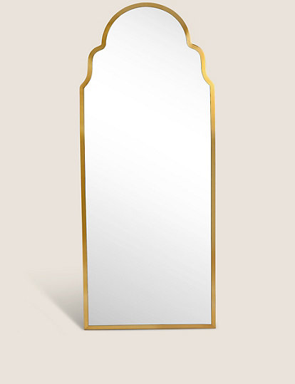 M&S Collection Madrid Full Length Mirror - 1Size - Antique Brass, Antique Brass