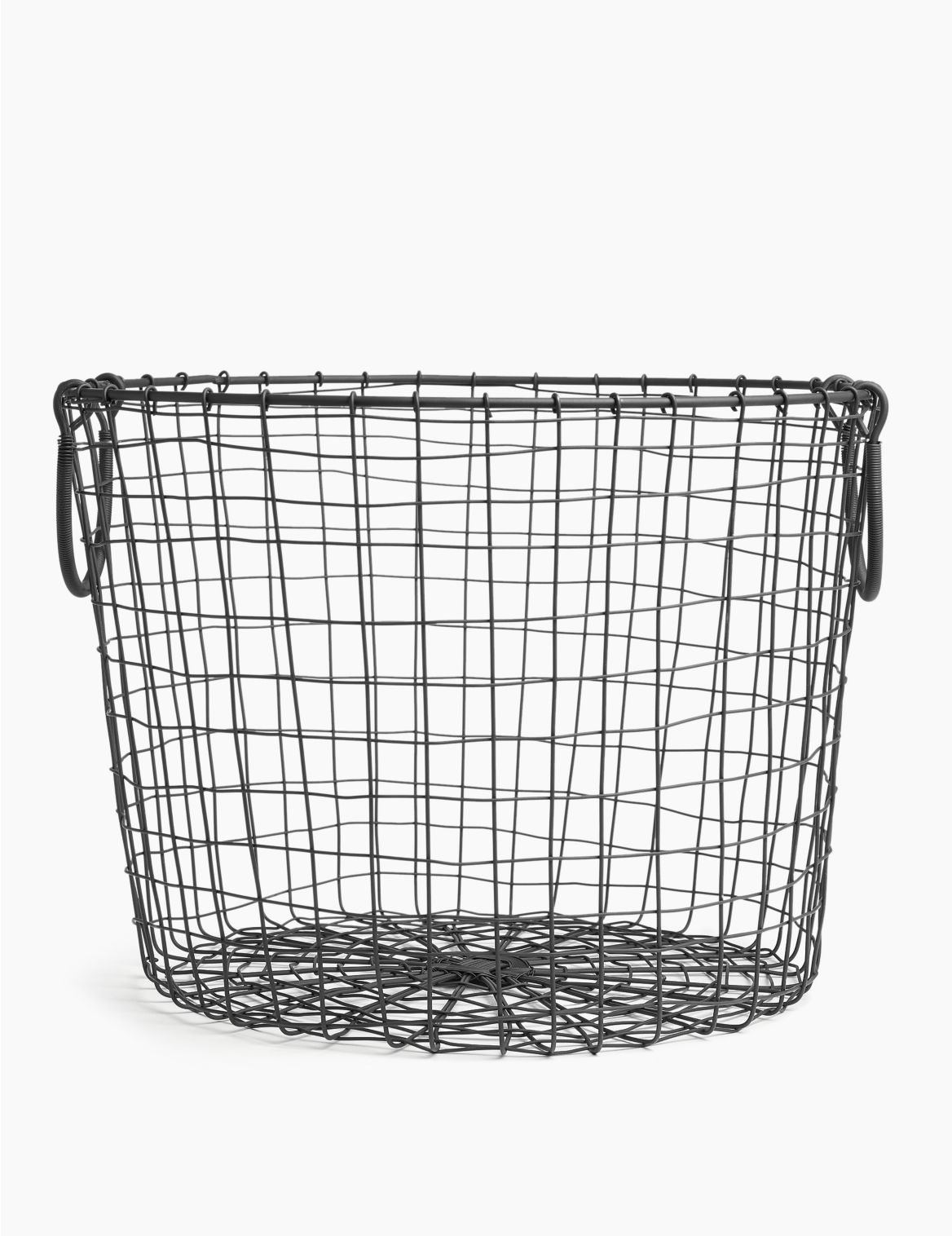 Wire Round Storage Basket black