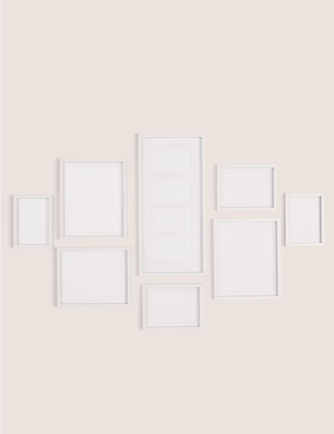 Set of 8 Gallery Frames white