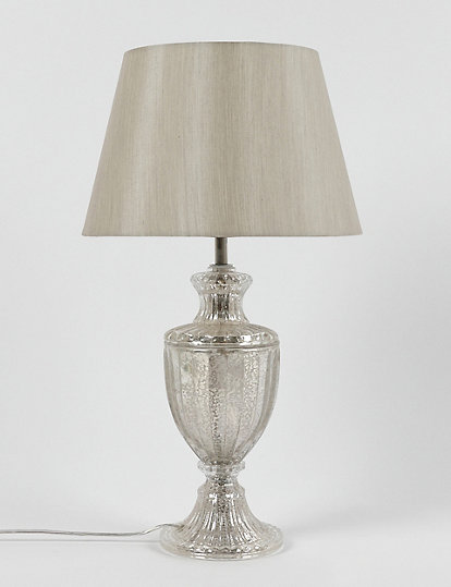 M&S Collection Mercury Urn Table Lamp - 1Size - Silver Mix, Silver Mix