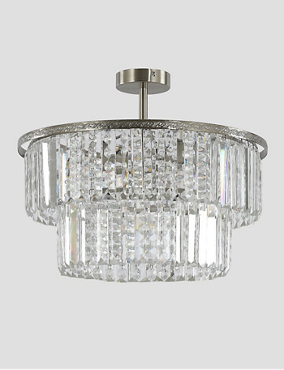 M&S Collection Marilyn Chandelier - 1Size - Silver, Silver