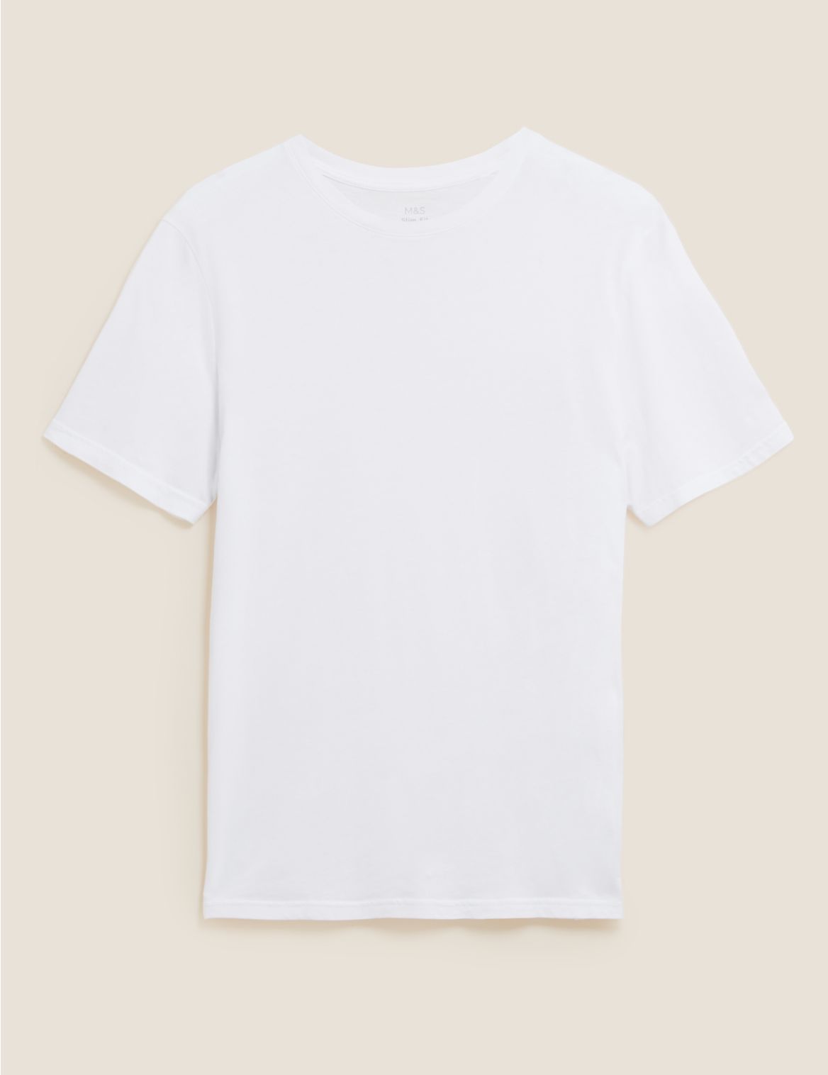 Slim Fit Pure Cotton Crew Neck T-Shirt white