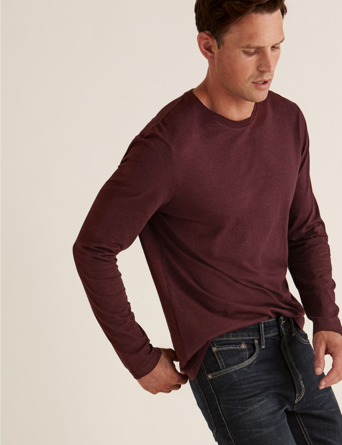 Pure Cotton Long Sleeve T-Shirt red