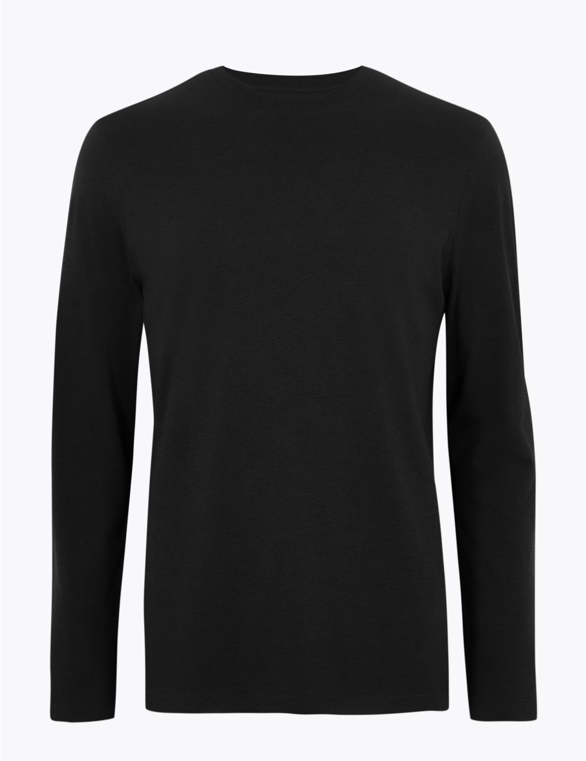 Pure Cotton Long Sleeve T-Shirt black