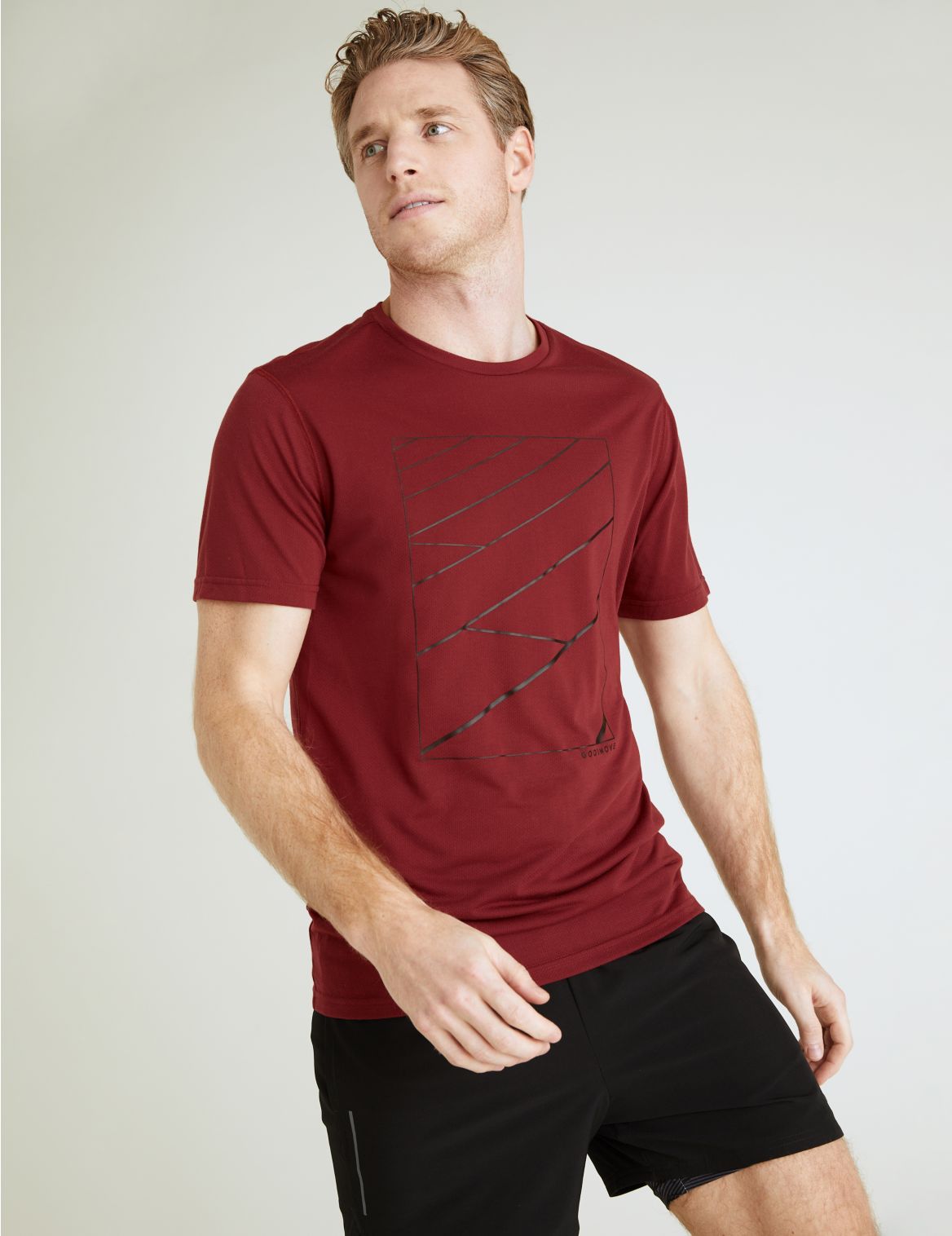 Slim Fit Sports Graphic T-Shirt red