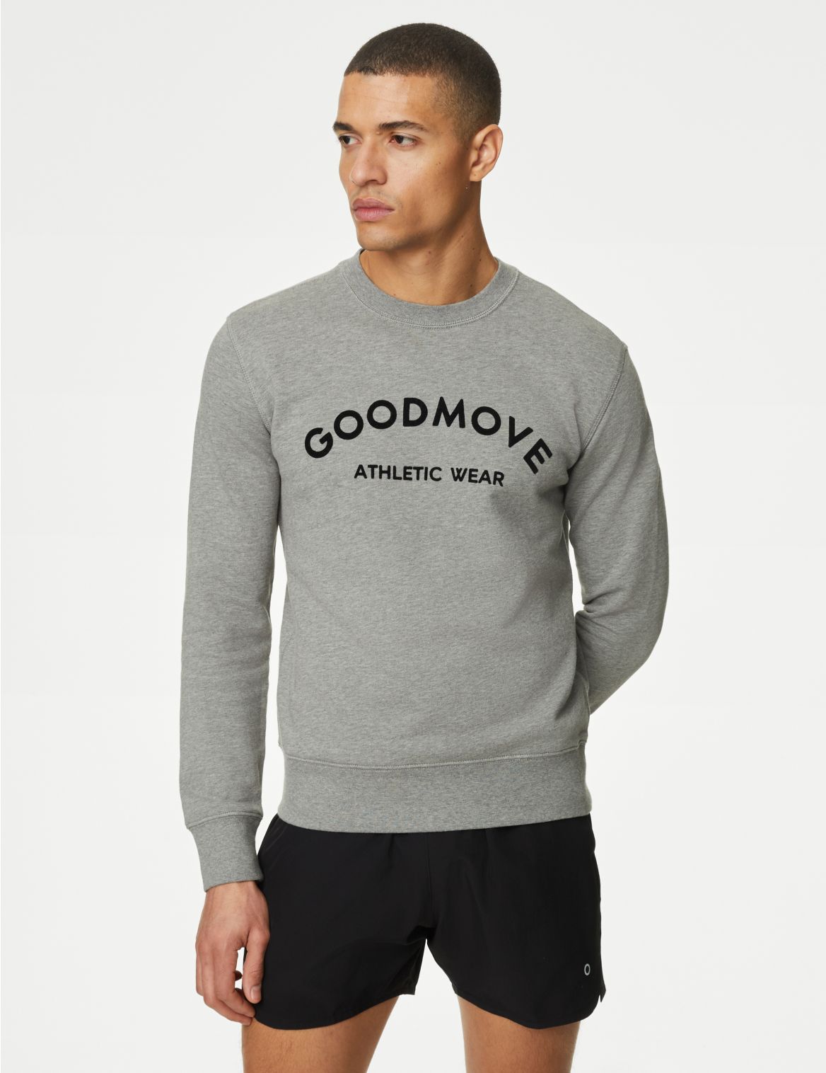 Pure Cotton Graphic Sweatshirt grey