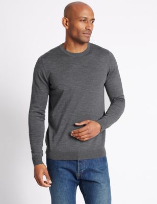 M&S Collection Pure Merino Wool Crew Neck Jumper | Gay Times UK | £35.00