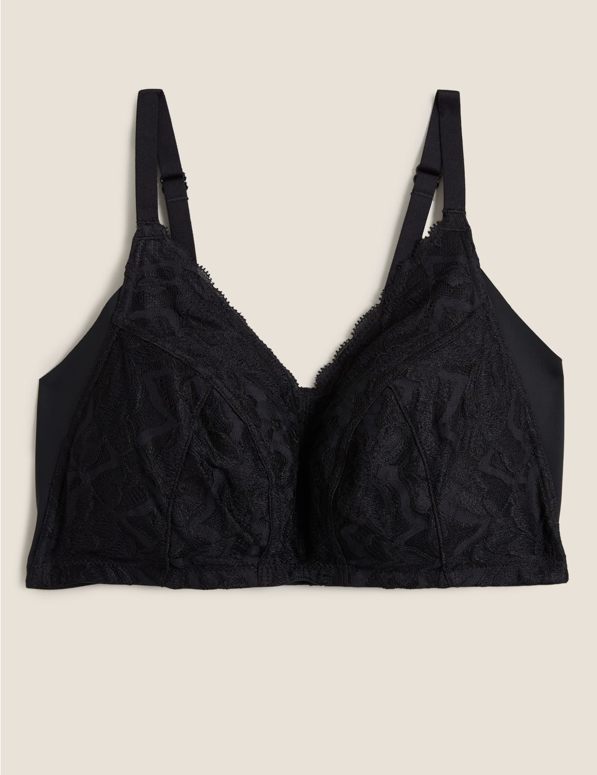 Lace Non Wired Post Surgery Bralette black