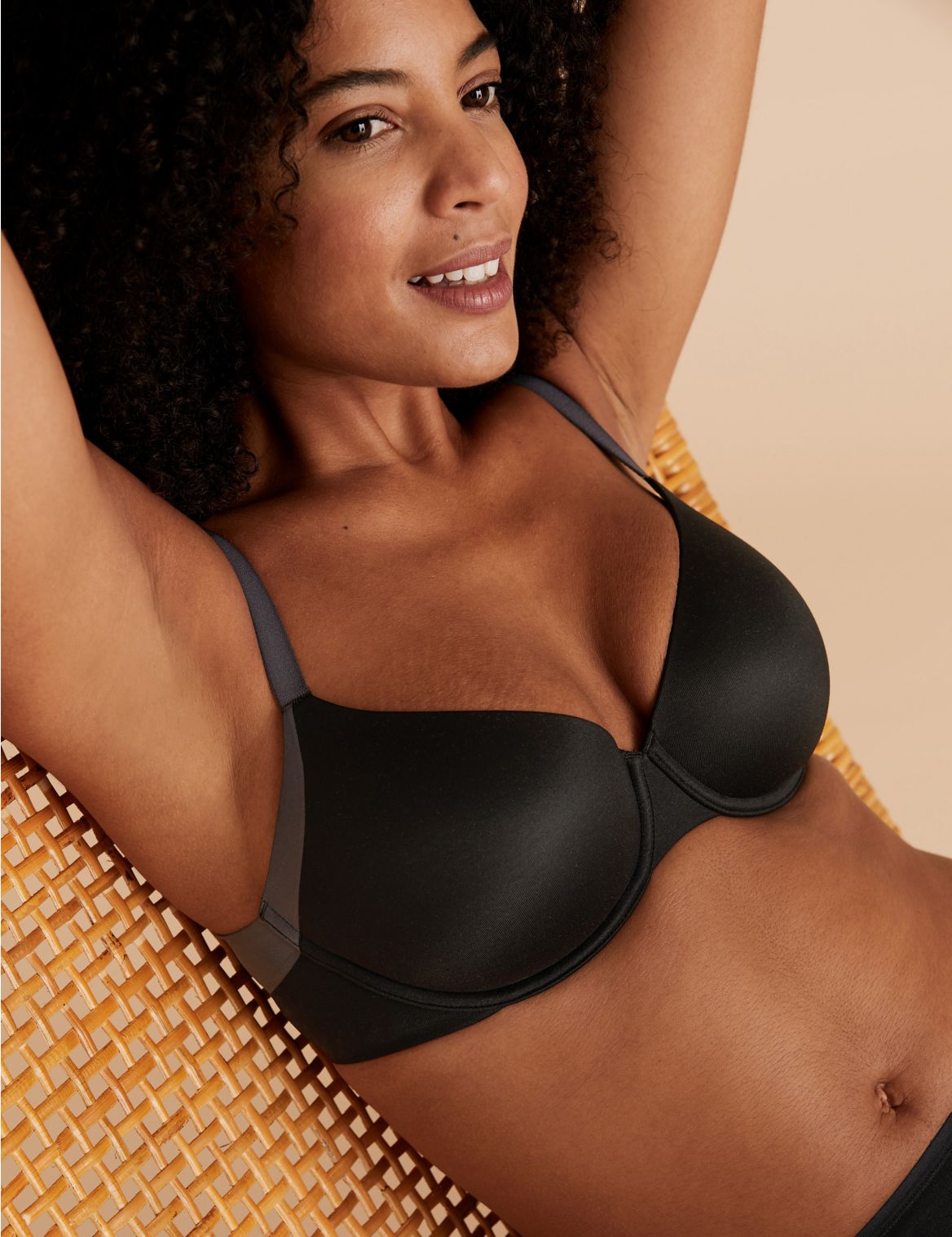 Sumptuously Soft&trade; Padded Full Cup T-Shirt Bra A-DD black