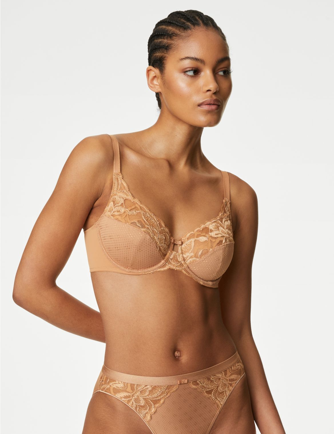 Wild Blooms Underwired Full Cup Bra A-E brown