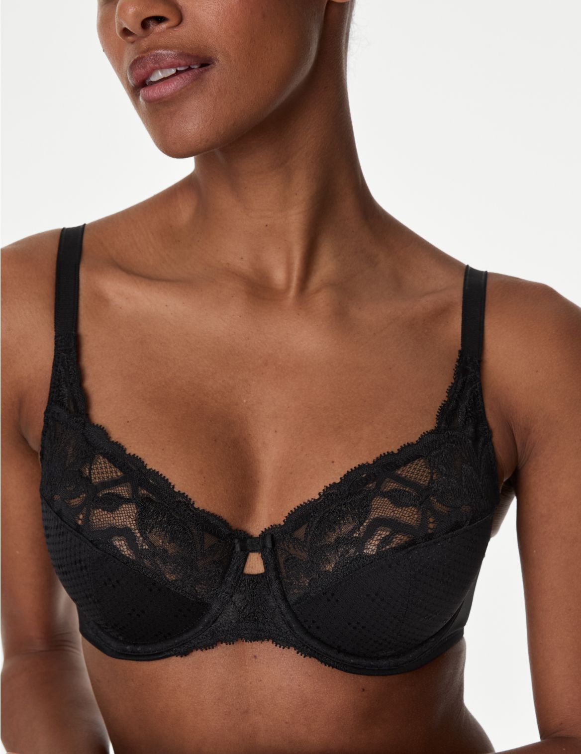 Wild Blooms Underwired Full Cup Bra A-E black