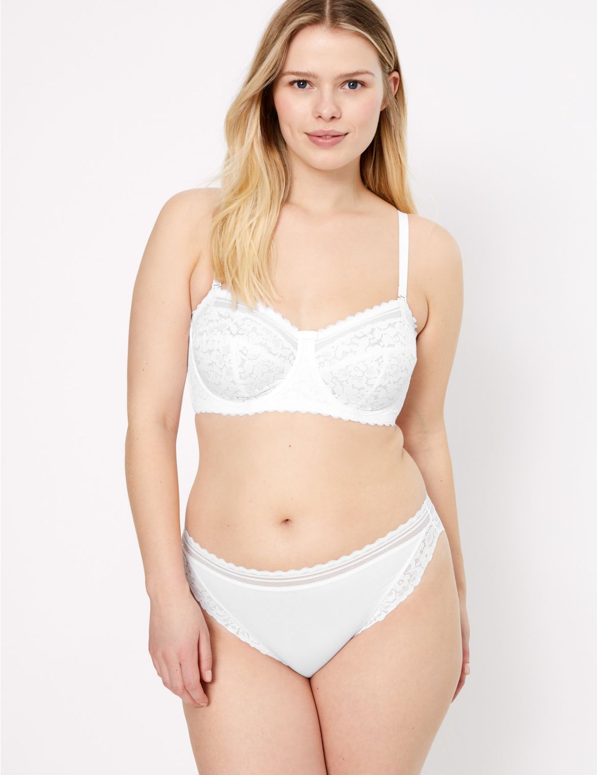 Cool Comfort&trade; Strapless Balcony Bra A-D white