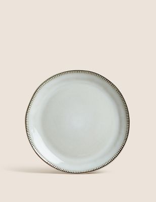 M&S X Fired Earth Stoneware Side Plate - Natural, Natural
