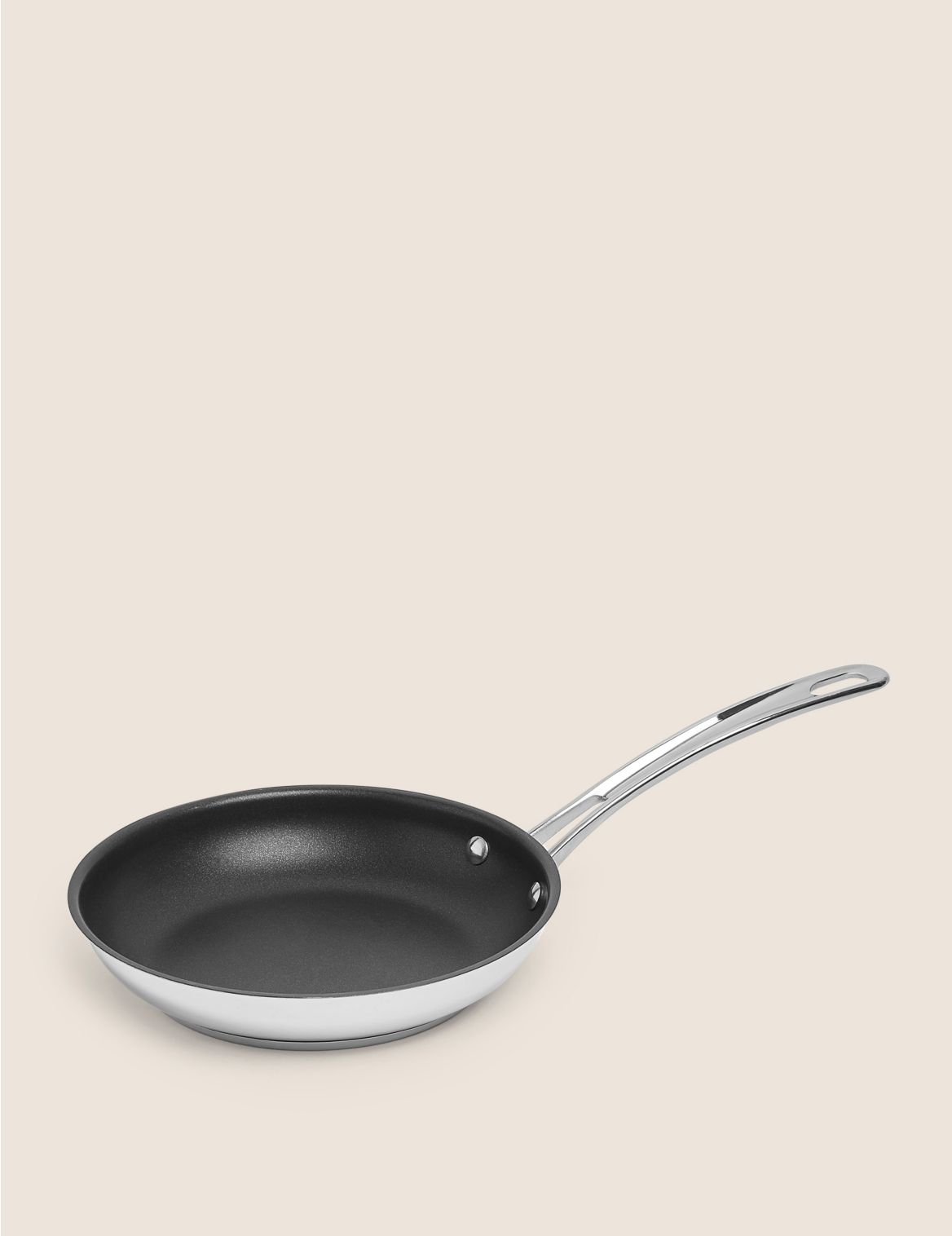 Stainless Steel 20cm Small Non-Stick Frying Pan silver