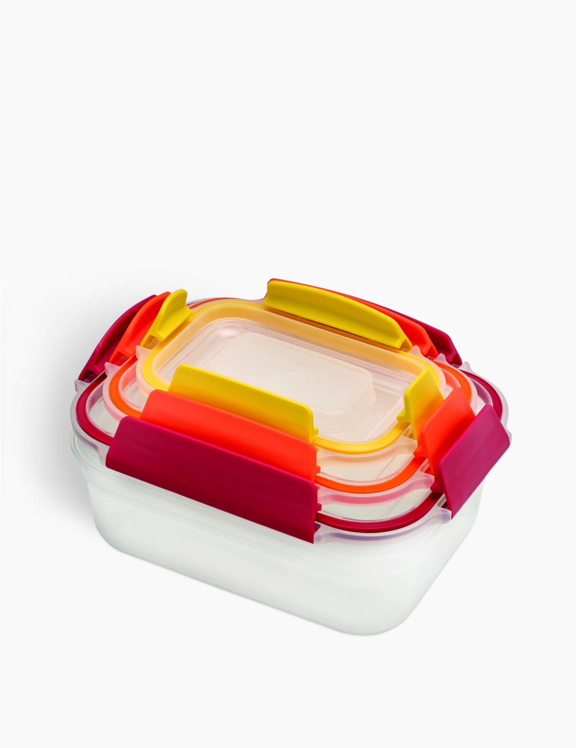 Set of 3 Nest Lock Food Containers multi-coloured
