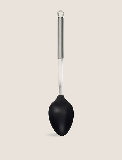 M&S Collection Stainless Steel Solid Spoon - 1Size - Silver, Silver