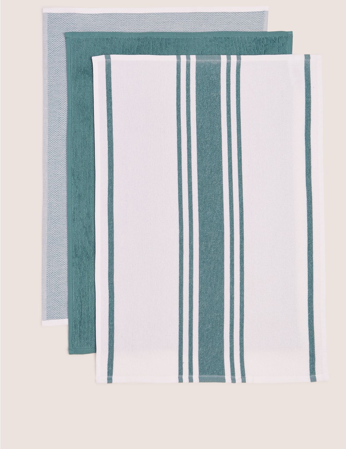 Set of 3 Assorted Kitchen Towels blue