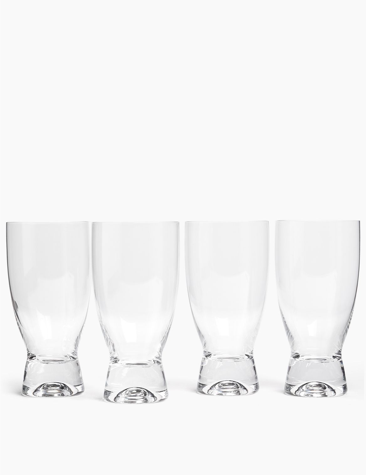 Set of 4 Miami Crystal Highball Glasses beige