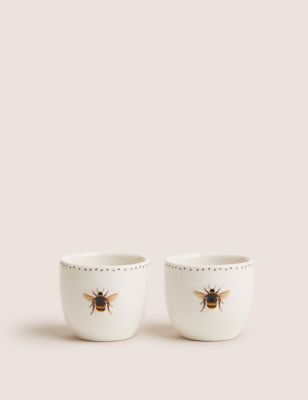 M&S Set of 2 Bee StayNew  Egg Cups