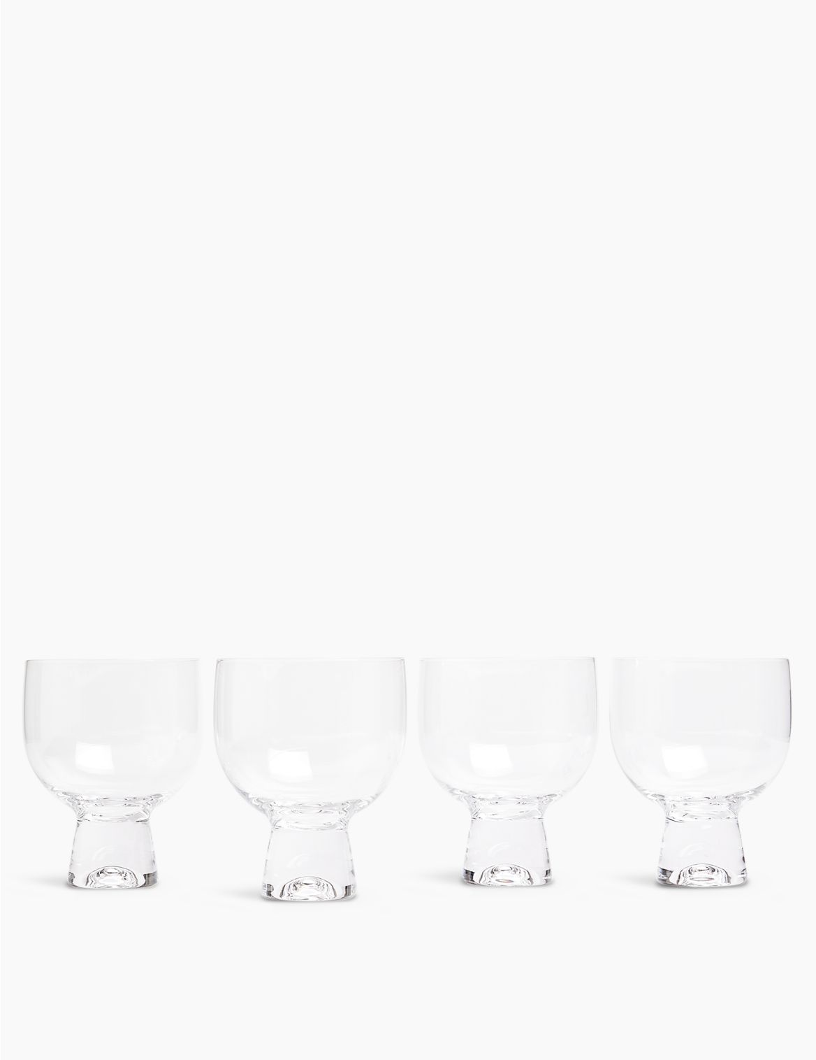 Set of 4 Miami Crystal Gin Glasses beige