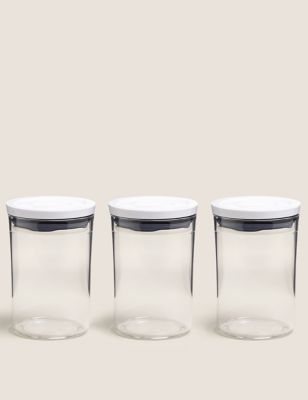 M&S Oxo Good Grips Set of 3 Storage Jars