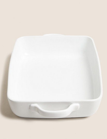 M&S Collection Maxim Porcelain Roaster - 1Size - White, White