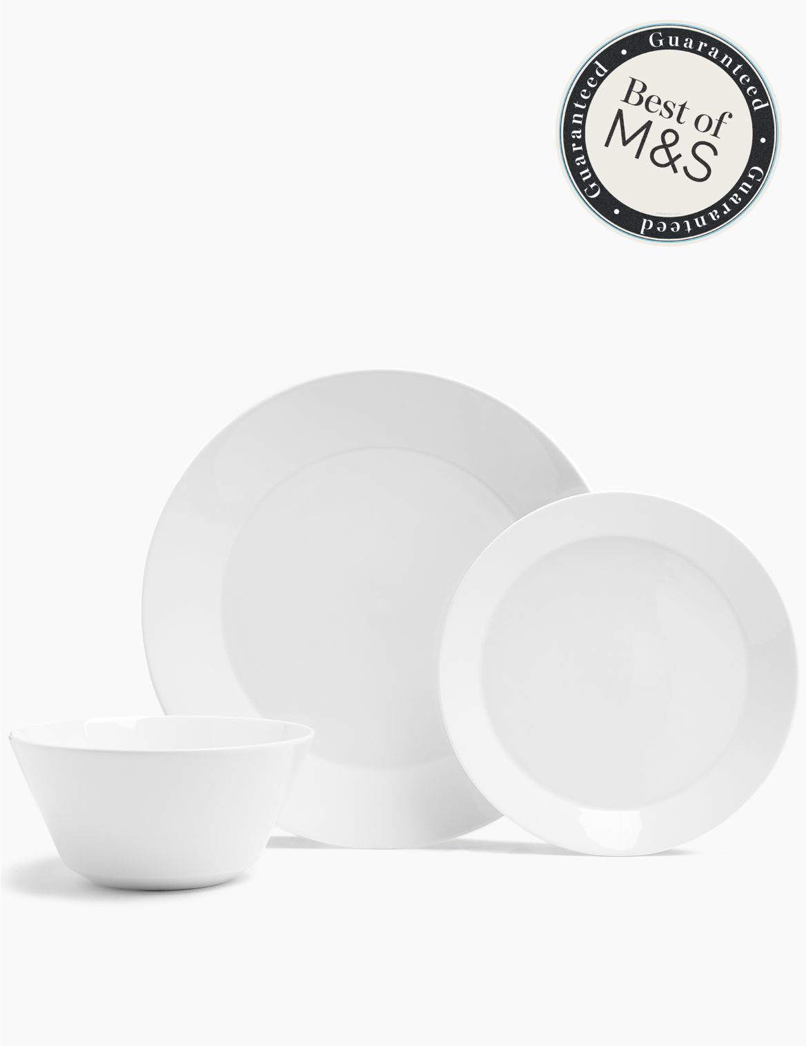 Image of 12 Piece Maxim Flare Dinner Set white