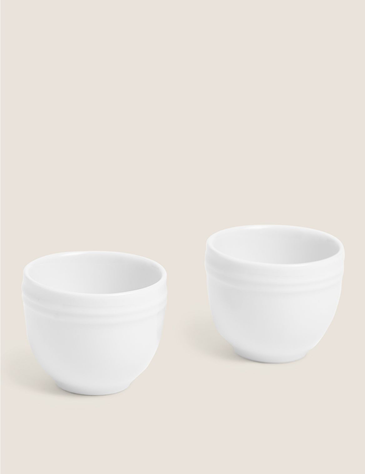Set of 2 Marlowe Egg Cups white