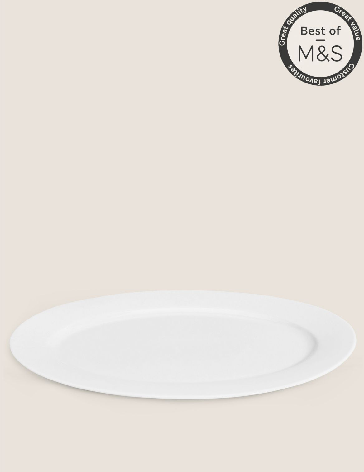 Maxim Oval Platter white