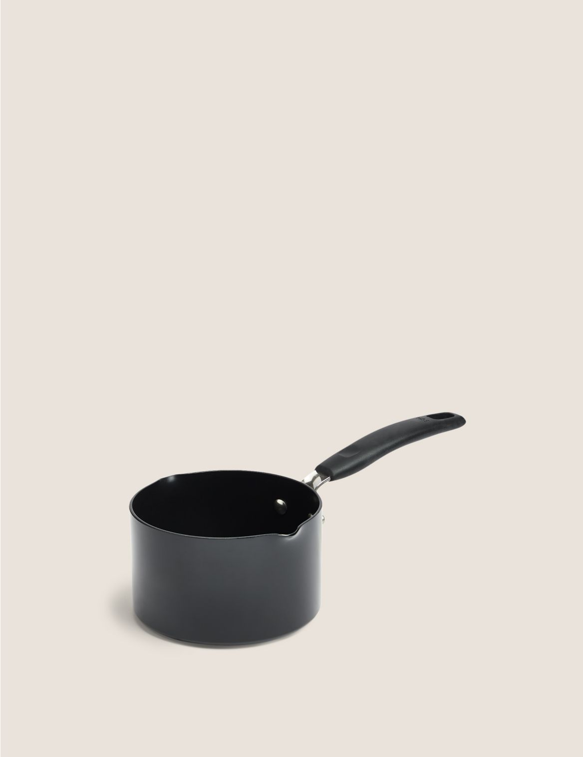 Aluminium 14cm Small Non-Stick Milk Pan black